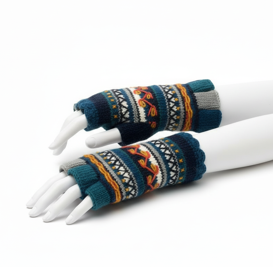 Hand-Knitted Fingerless Wool Gloves Wholesale