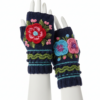 Bohemian Fingerless Wool Gloves | Hand-Knitted in Nepal | Hippie Festival Winter Gloves