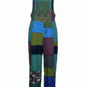 Hippie Patchwork Cotton Overalls Wholesale – Handmade Boho Festival Clothing Nepal