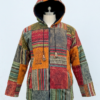 Himalayan Gheri Patchwork Cotton Jacket with Polar Fleece Lining