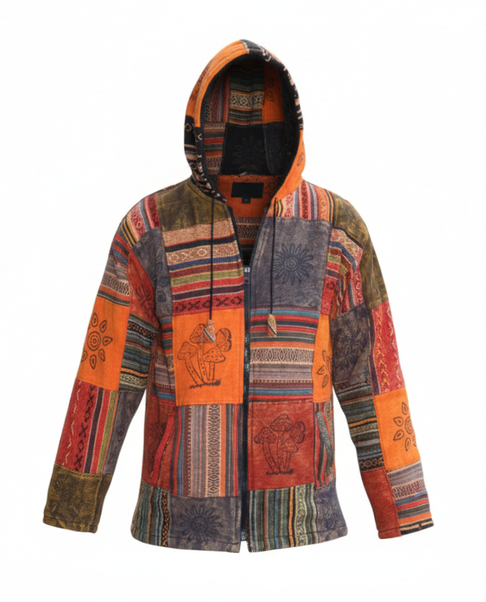 Fair Trade Patchwork Gheri Jacket – Made in Nepal