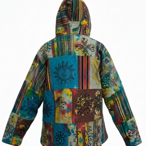 Alternative view of Unisex Gheri Patchwork Jacket | Boho Himalayan Style