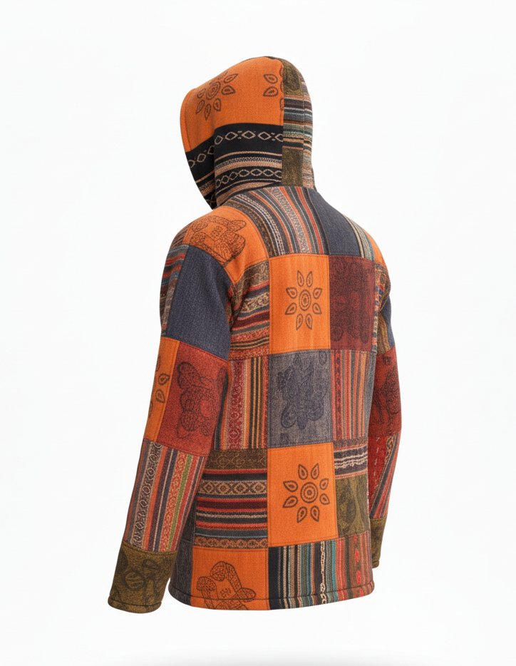 Fair Trade Patchwork Gheri Jacket – Made in Nepal