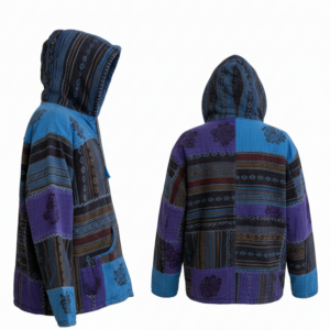 Hippie Patchwork Gheri Cotton Jacket Handmade in Nepal