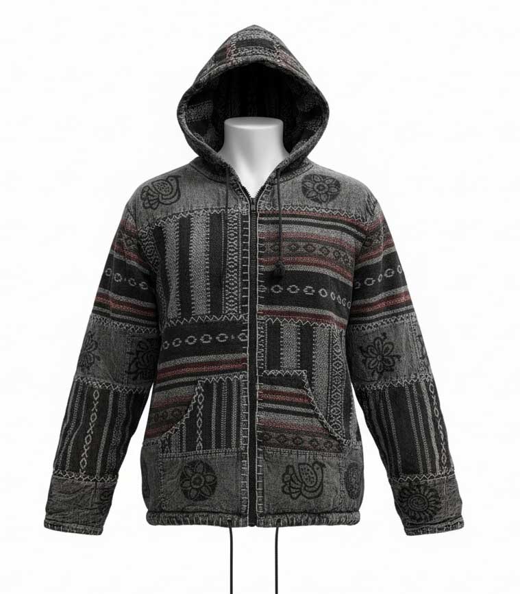 Ethnic Patchwork Gheri Jacket – Nepali Handmade Wear