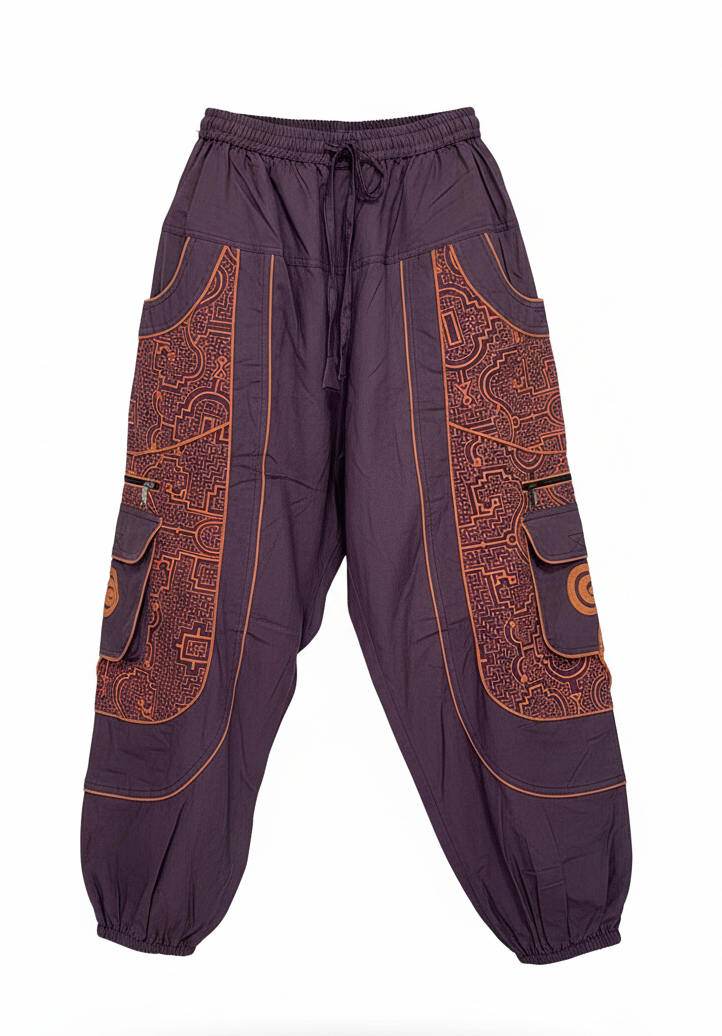 Handmade Cotton Print Hippie Trousers – Made in Nepal