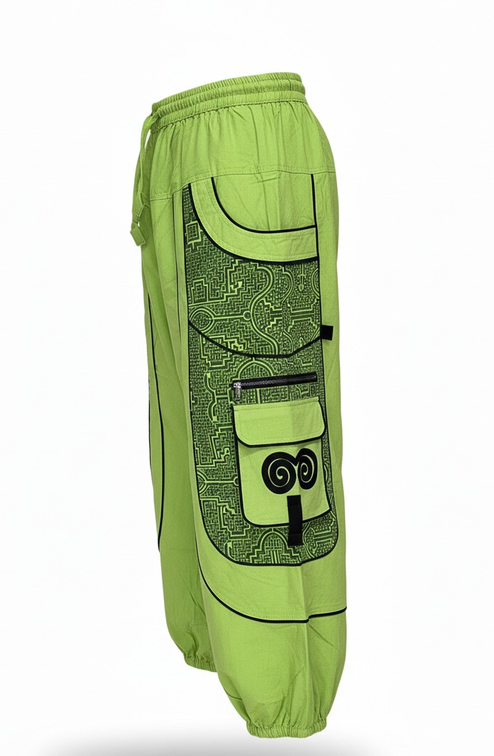 Unisex Hippie Cotton Printed Trousers – Made in Nepal