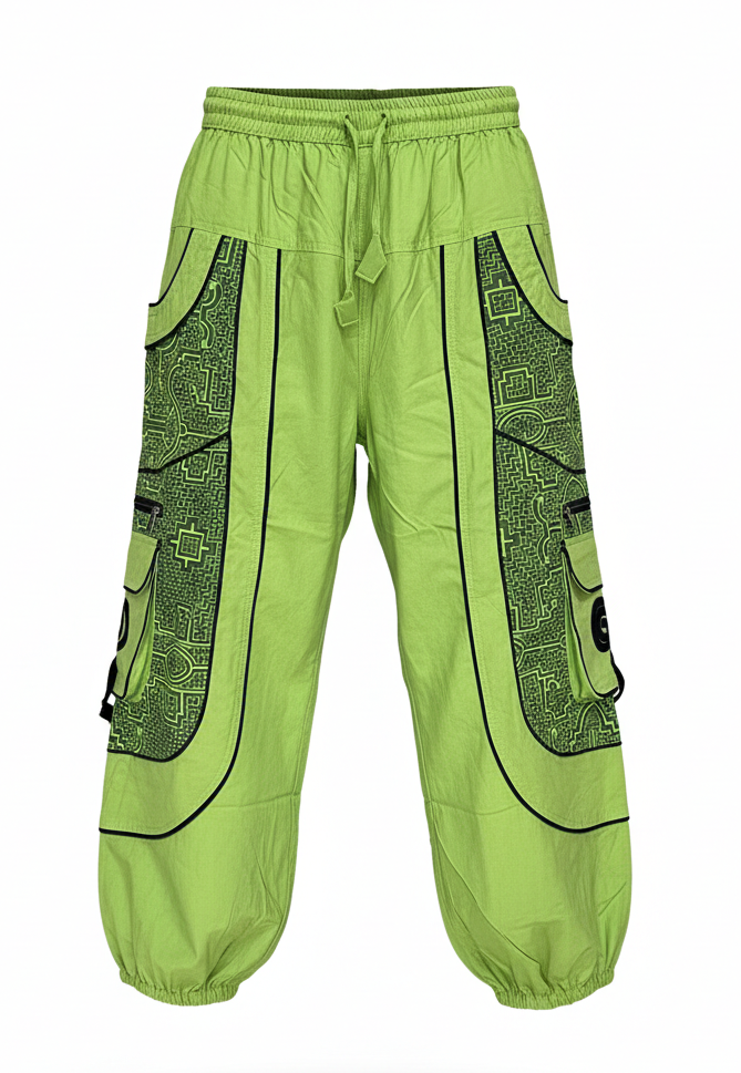 Unisex Hippie Cotton Printed Trousers – Made in Nepal