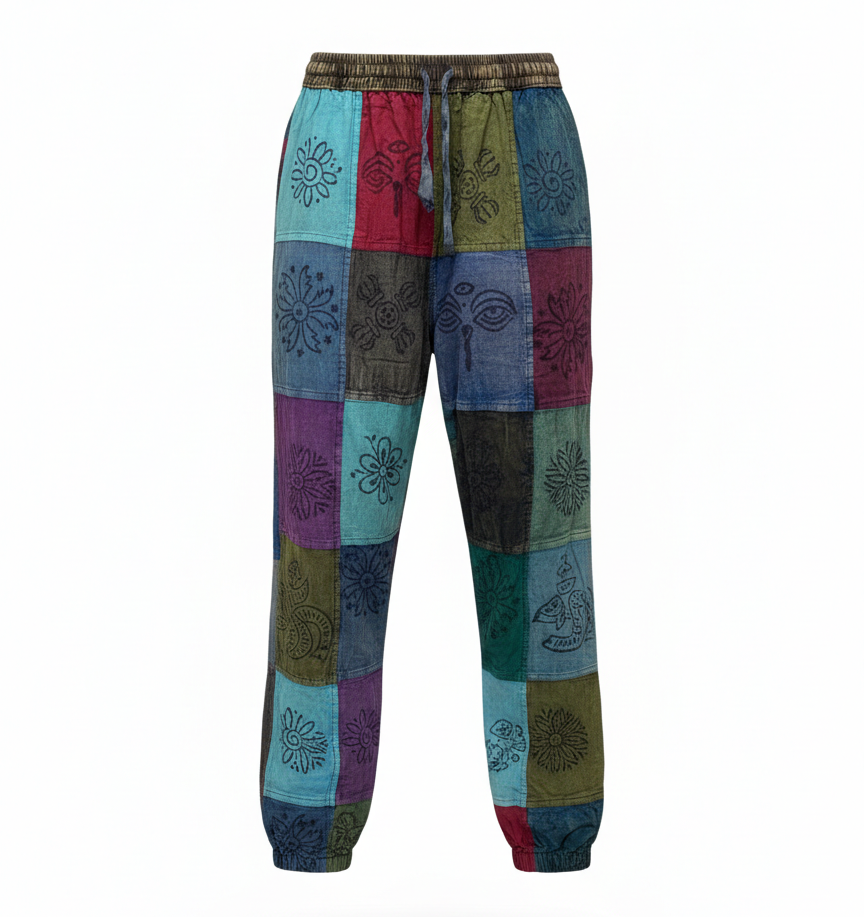 Nomadic Patchwork Hippie Pants – Authentic Nepal Craft | Bulk Wholesale Deal