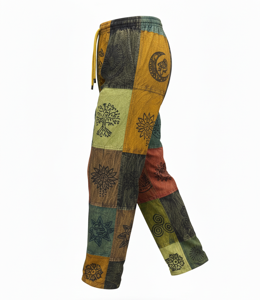 “Handmade Printed Fine Cotton Hippie Pants – Nepal Boho Festival & Travel Wear | Wholesale Supplier