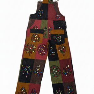 Vintage Hippie Patchwork Overalls – Handmade Cotton Boho Festival Wear | Bulk Wholesale