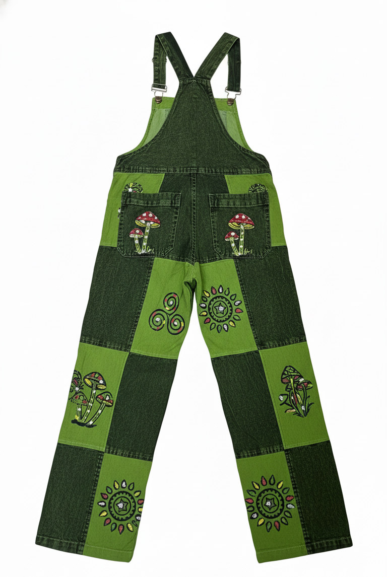 Gypsy Boho Patchwork Cotton Overalls – Handmade Festival Dungarees | Bulk Wholesale
