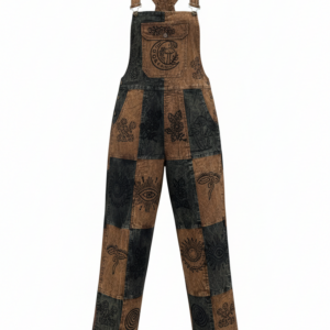 Eco-Friendly Cotton Patchwork Dungarees – Handmade Hippie Festival Overalls | Nepal