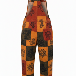 Colorful Hippie Patchwork Dungarees – Handmade Boho Cotton Overalls | Wholesale Collection