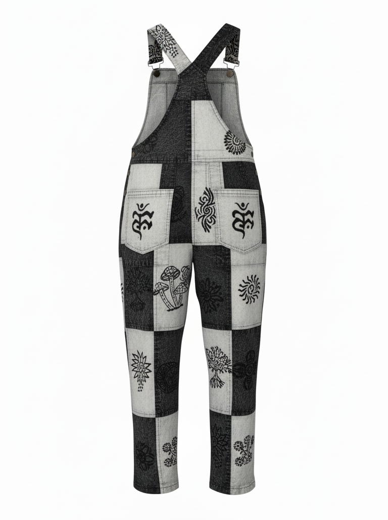 Nomad Boho Patchwork Overalls – Handmade Cotton Hippie Festival Dungarees | Wholesale