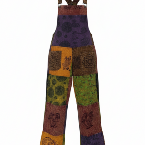 Premium Hippie Patchwork Overalls – Handmade Boho Cotton Festival Dungarees | Wholesale