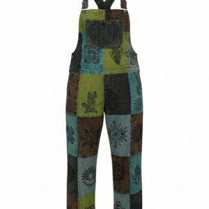 Artisan Cotton Patchwork Overalls – Handmade Hippie Bohemian Festival Wear | Nepal Wholesale
