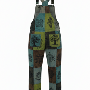 Artisan Cotton Patchwork Overalls – Handmade Hippie Bohemian Festival Wear | Nepal Wholesale