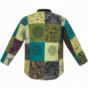 Colorful Patchwork Cotton Shirts – Bohemian Hippie Festival Style | Wholesale Clothing