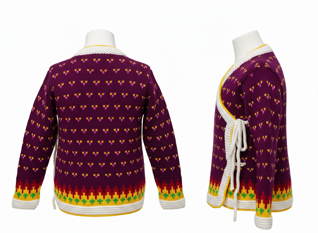 Bohemian Hand Knitted Wool Cholo Jacket for Ladies – Ethnic Himalayan Hippie Style | Wholesale Supplier