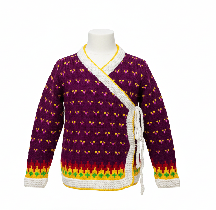Bohemian Hand Knitted Wool Cholo Jacket for Ladies – Ethnic Himalayan Hippie Style | Wholesale Supplier