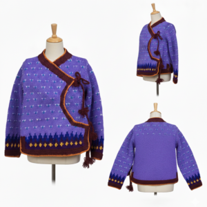 Hand Knitted Woolen Cholo Jacket for Ladies