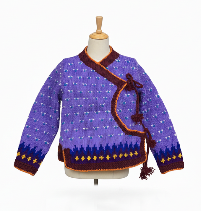 Hand Knitted Woolen Cholo Jacket for Ladies