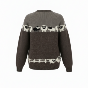 Hand-Knitted Sheep Scene NZ Wool Jumper – Traditional Himalayan Sweater | Wholesale Nepal