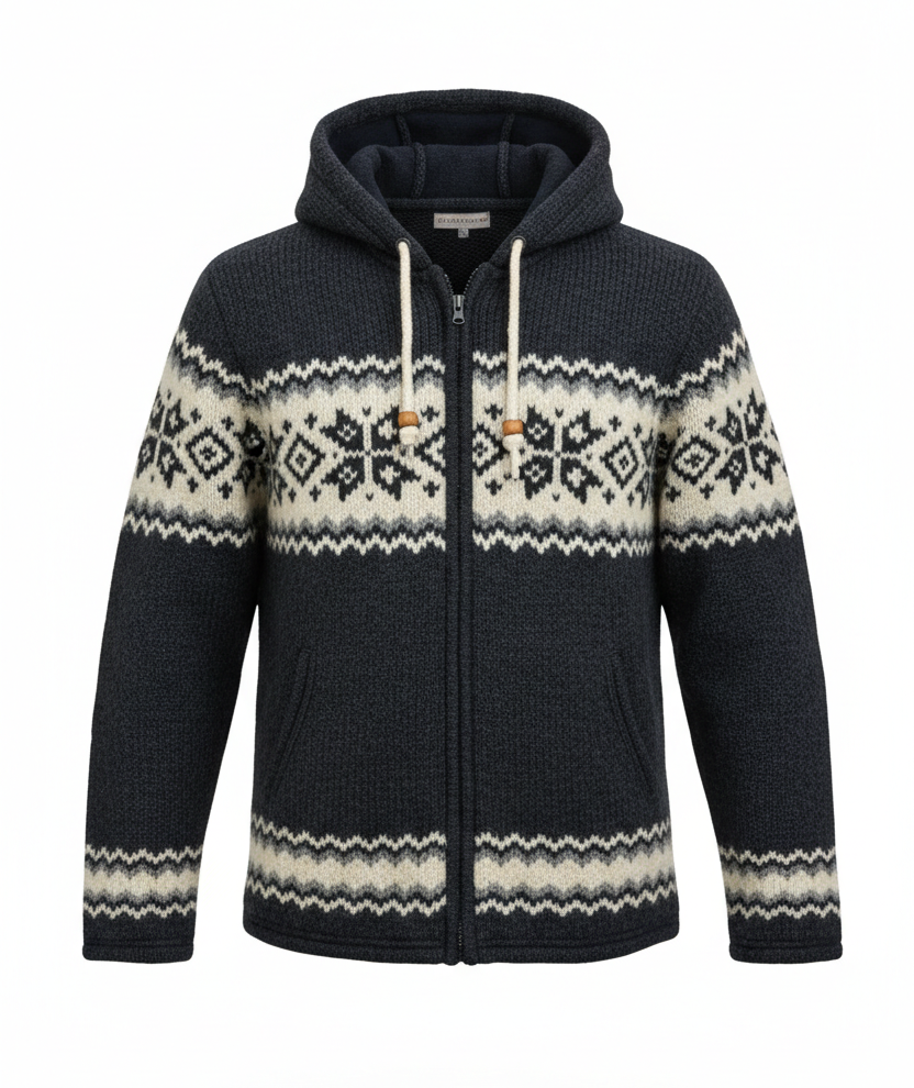 Himalayan Handmade Fleece Lined Sherpa Wool Jacket