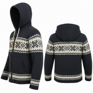 Himalayan Handmade Fleece Lined Sherpa Wool Jacket