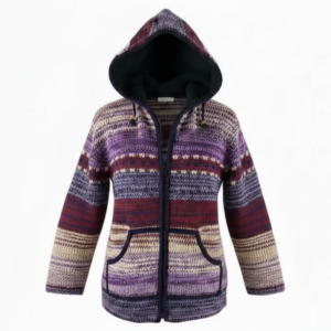 Premium Sherpa Wool Jacket from Nepal – Handmade Himalayan Fleece Lined Hippie Jacket | Bulk Wholesale