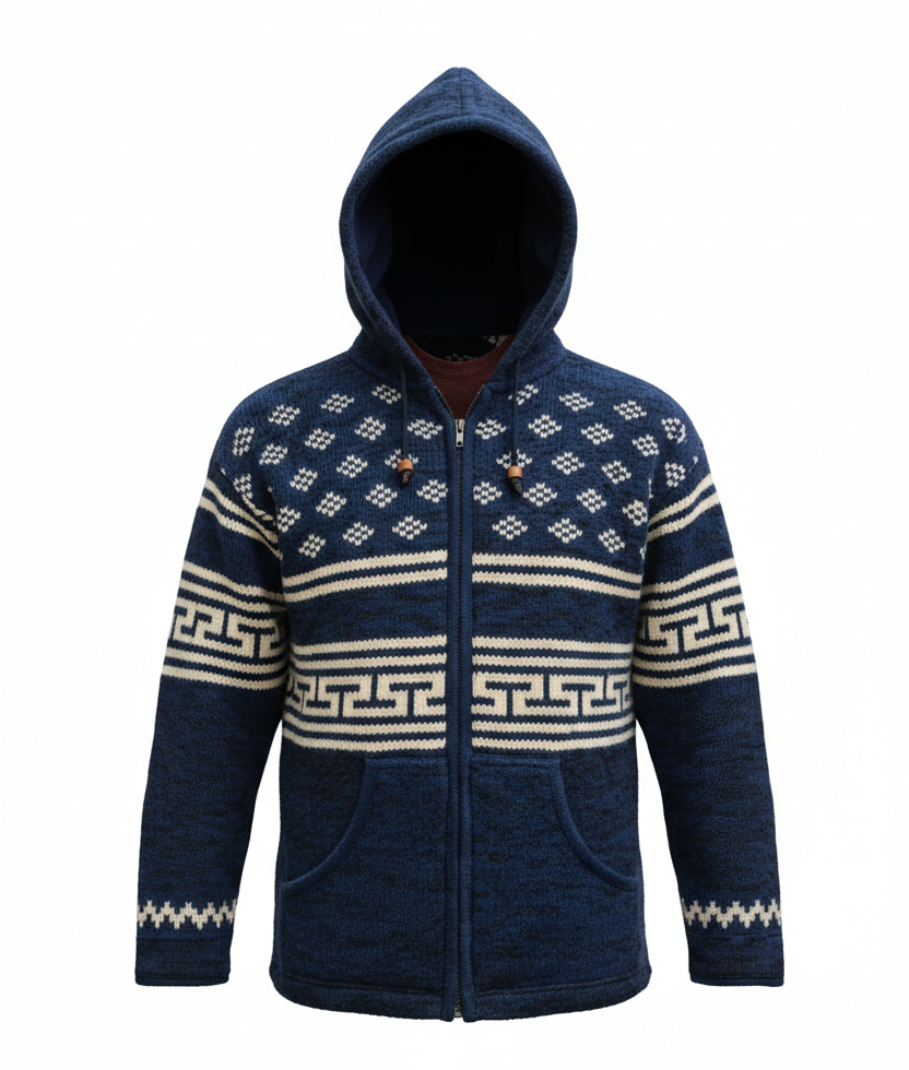 Eco-Friendly Handmade Sherpa Wool Jacket – Himalayan Boho Winter Jacket | Nepal Wholesale Supplier