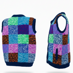 Hand Knitted Patchwork Wool Vest – Boho Hippie Style | Wholesale Supplier