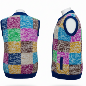 Half Patch Wool Vest – Handmade Himalayan Knitwear | Wholesale Supplier