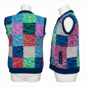 Eco Wool Patchwork Vest – Hand Knitted Boho Style | Bulk Wholesale