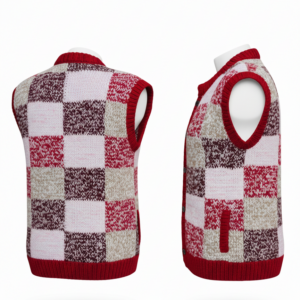 Colorful Patchwork Wool Vest – Hand Knitted Festival Fashion | Wholesale