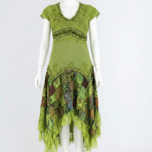 Hippie Boho Summer Dress – Handmade Nepal Patchwork Batik Sundress