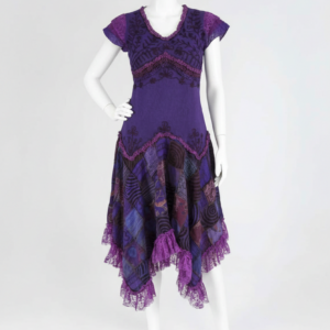 Bohemian Festival Dress – Nepal Patchwork Batik Sundress for Women