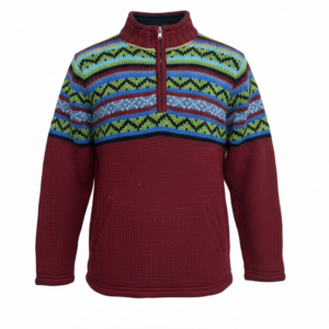 Nepal Handmade 100% New Zealand Wool Sweater – Warm Knit Pullover for Winter
