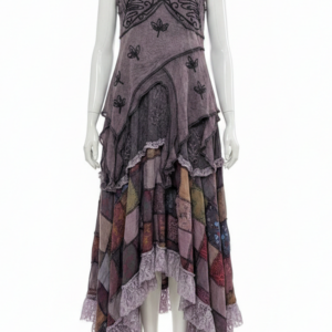 Earth Tone Floral Paisley Bohemian Festival Dress Set for Women