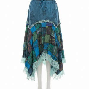 Boho Patchwork Lace Skirt – Fair Trade Handmade Hippie Skirt Nepal