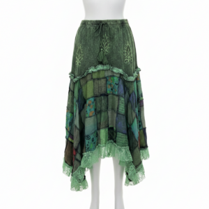 Women's Hippie Patchwork Lace Skirt – Handmade Bohemian Gypsy Skirt