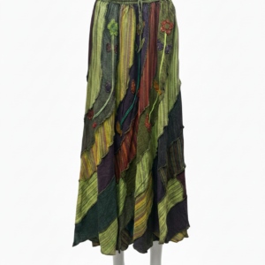 Fair Trade Patchwork Cotton Wrapper Dress – Eco Friendly Boho Outfit