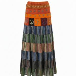 Unique Patchwork Cotton Wrap Dress – Handmade Boho Hippie Festival Outfit