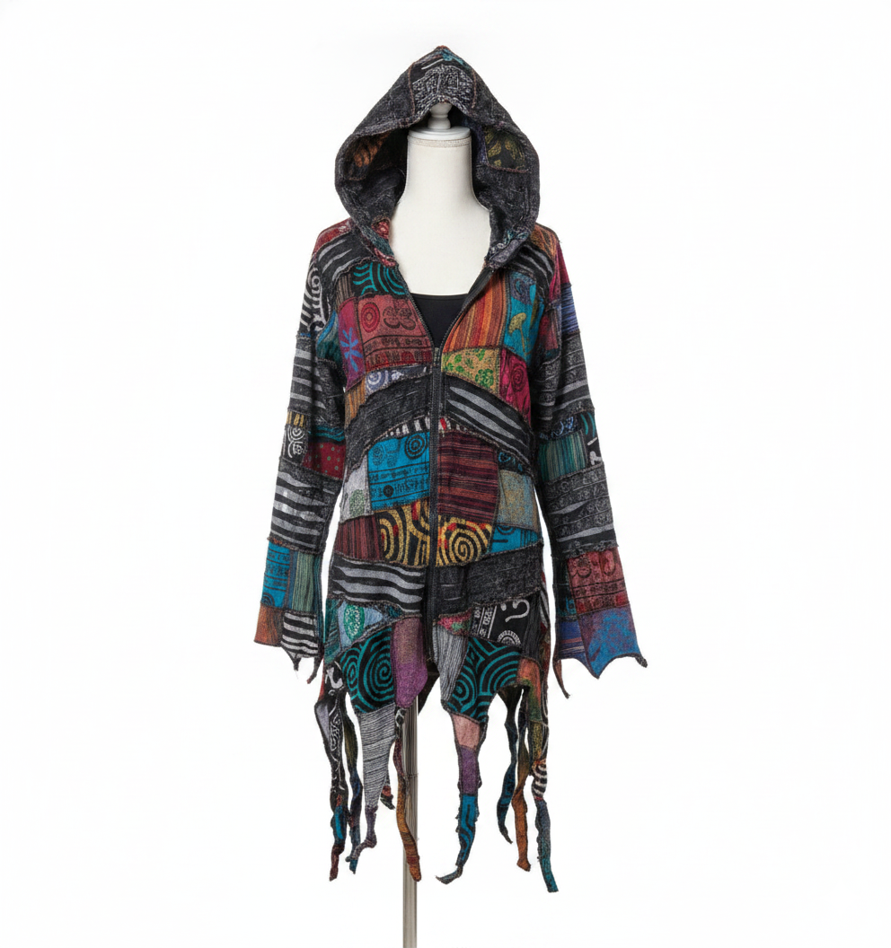 Hippie Patchwork Cotton Pixie Jacket