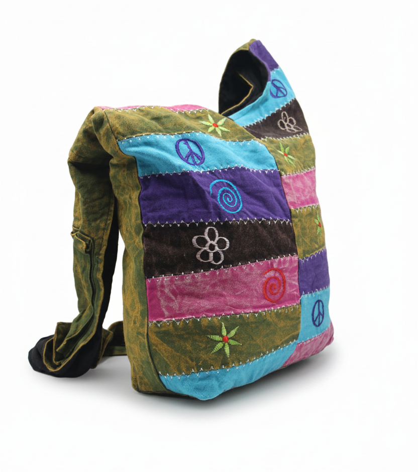 Nepal Handmade Hippie Shoulder Bag – Bohemian Festival Crossbody Purse - Image 2