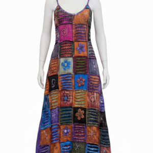 Razor Cut and hand Embroidery Patchwork Hippie Dress