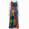 Boho Patchwork Maxi Dress with Hand Embroidery