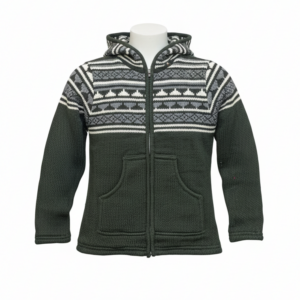Nepalese Handmade Sherpa Wool Fleece-Lined Winter Jacket