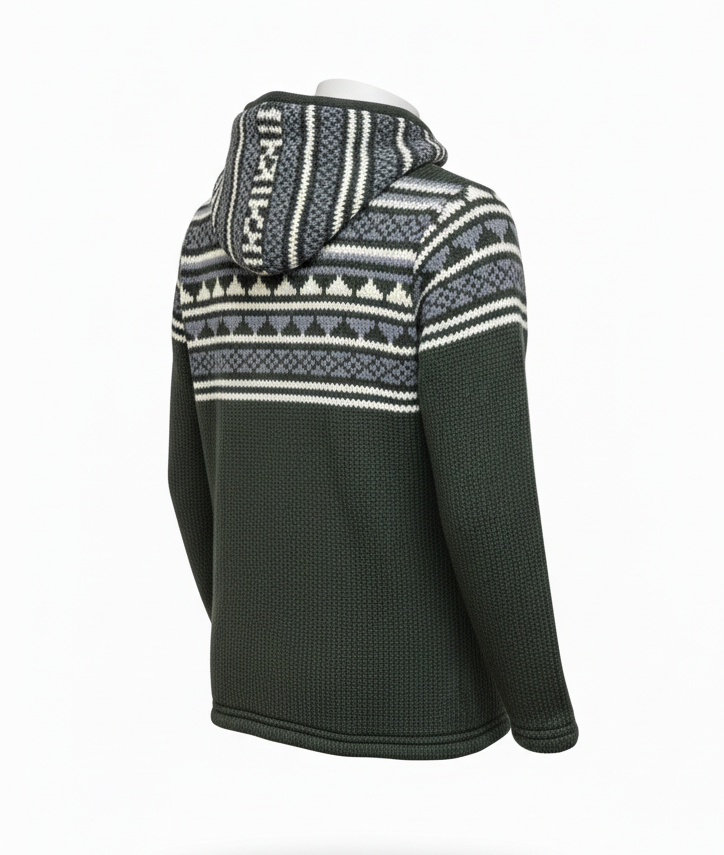 Nepalese Handmade Sherpa Wool Fleece-Lined Winter Jacket